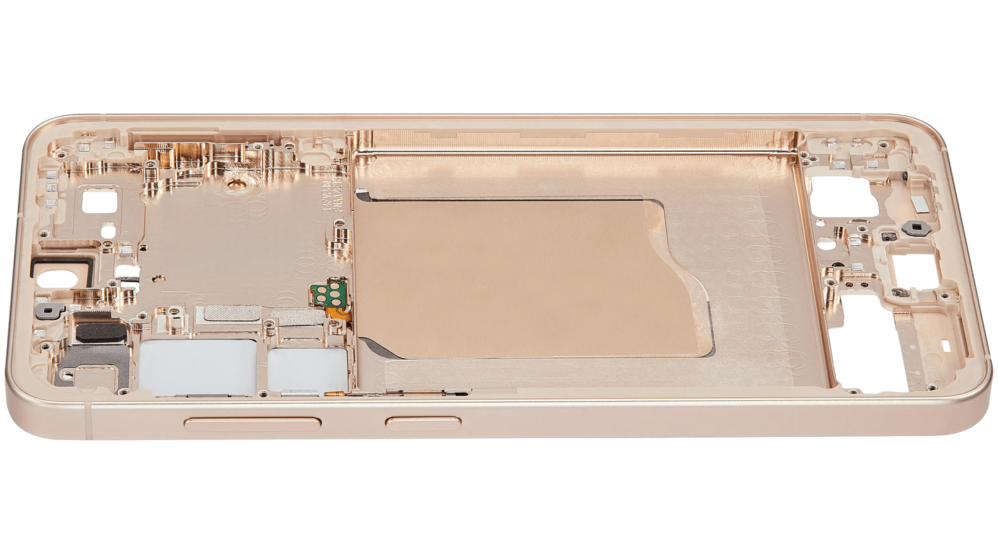 Mid-Frame Housing For Samsung Galaxy S25 5G (US & International Version) (Pink Gold)
