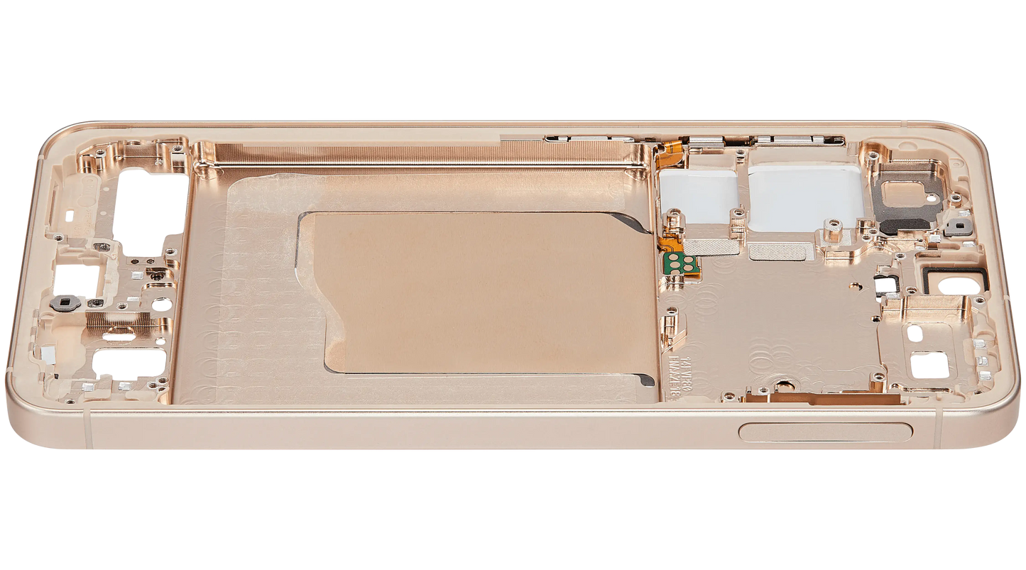 Mid-Frame Housing For Samsung Galaxy S25 5G (US & International Version) (Pink Gold)
