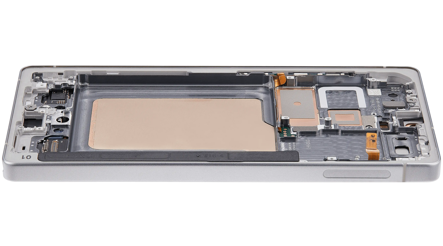 OLED Assembly With Frame For Samsung Galaxy S25 Ultra 5G (Service Pack ) (US & International) (Titanium White Silver)