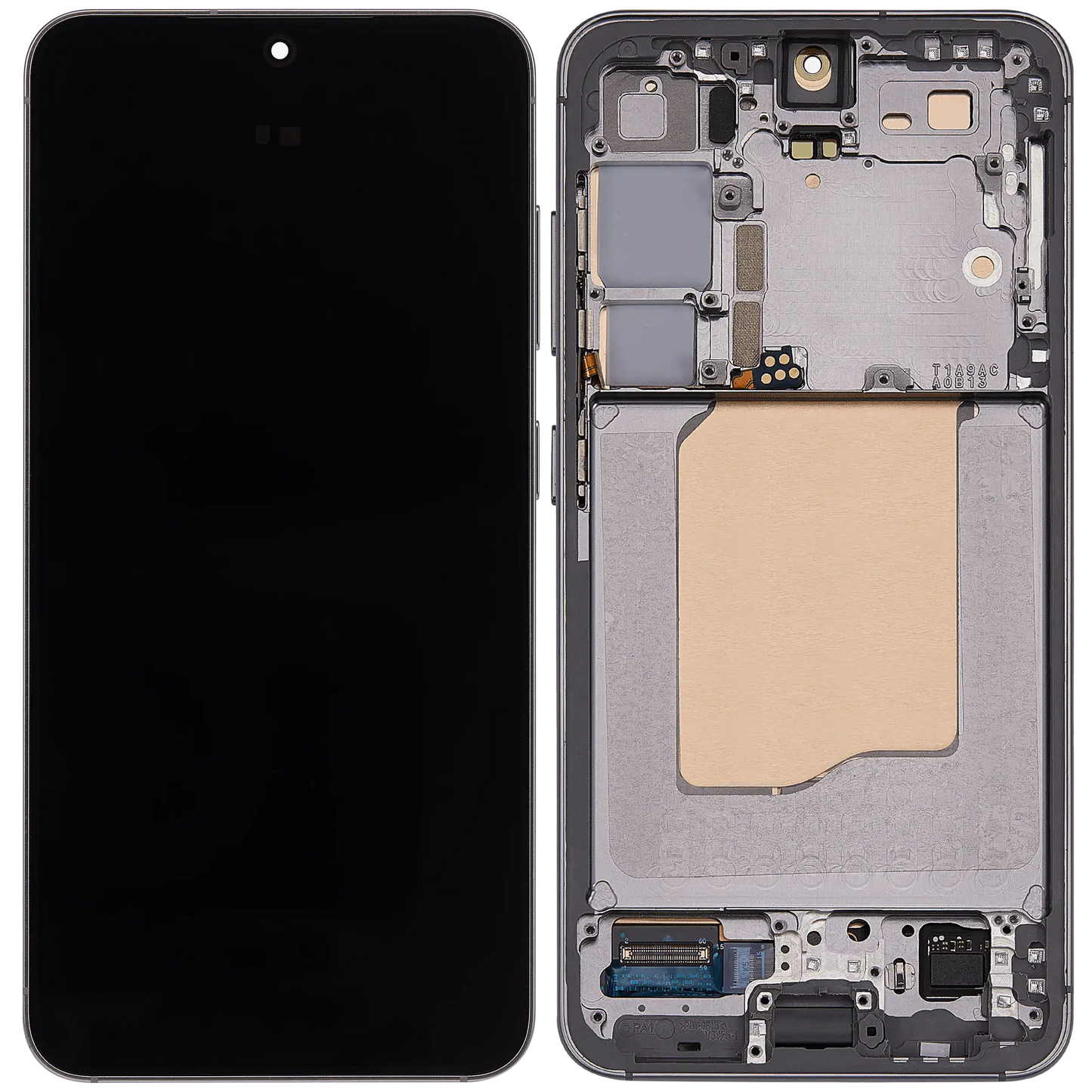 OLED Assembly With Frame For Samsung Galaxy S25 5G (US & International) (Service Pack) (Silver Shadow)