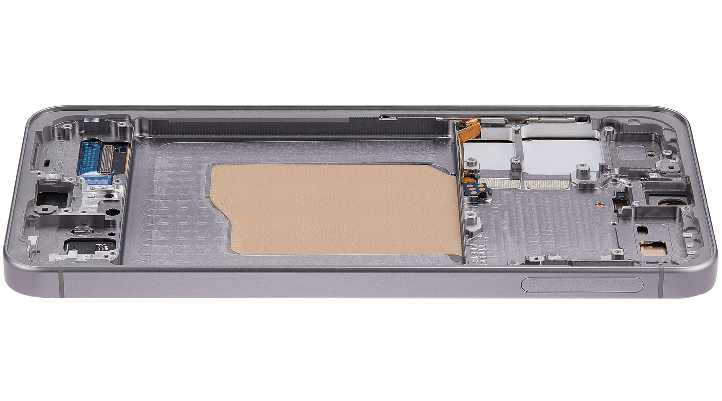 OLED Assembly With Frame For Samsung Galaxy S25 5G (US & International) (Service Pack) (Silver Shadow)