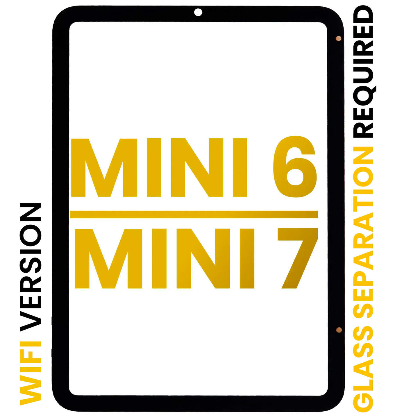 Front Glass For iPad Mini 6 (2021) / Mini 7 (2024) (Glass Separation Required) (WiFi Only) (Premium) (All Colors)