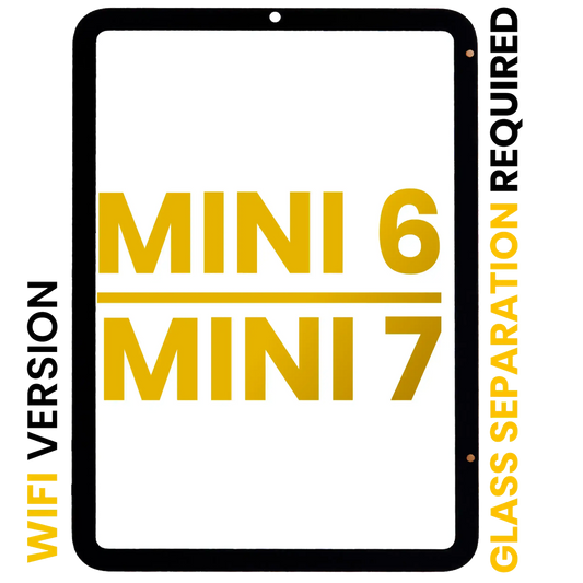 Front Glass For iPad Mini 6 (2021) / Mini 7 (2024) (Glass Separation Required) (WiFi Only) (Premium) (All Colors)
