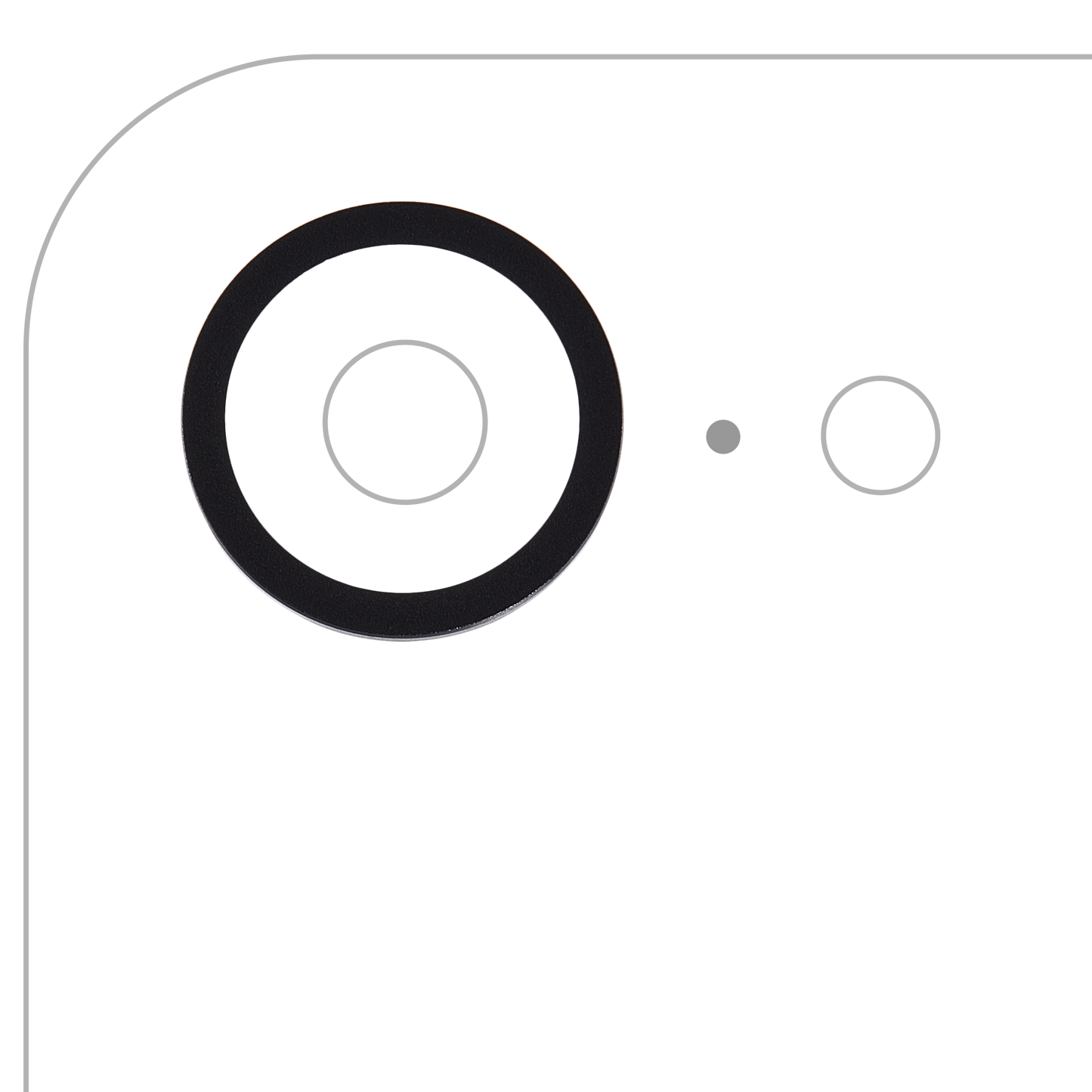 Back Camera Bezel Ring Only For iPhone 16e / 17e (Black)