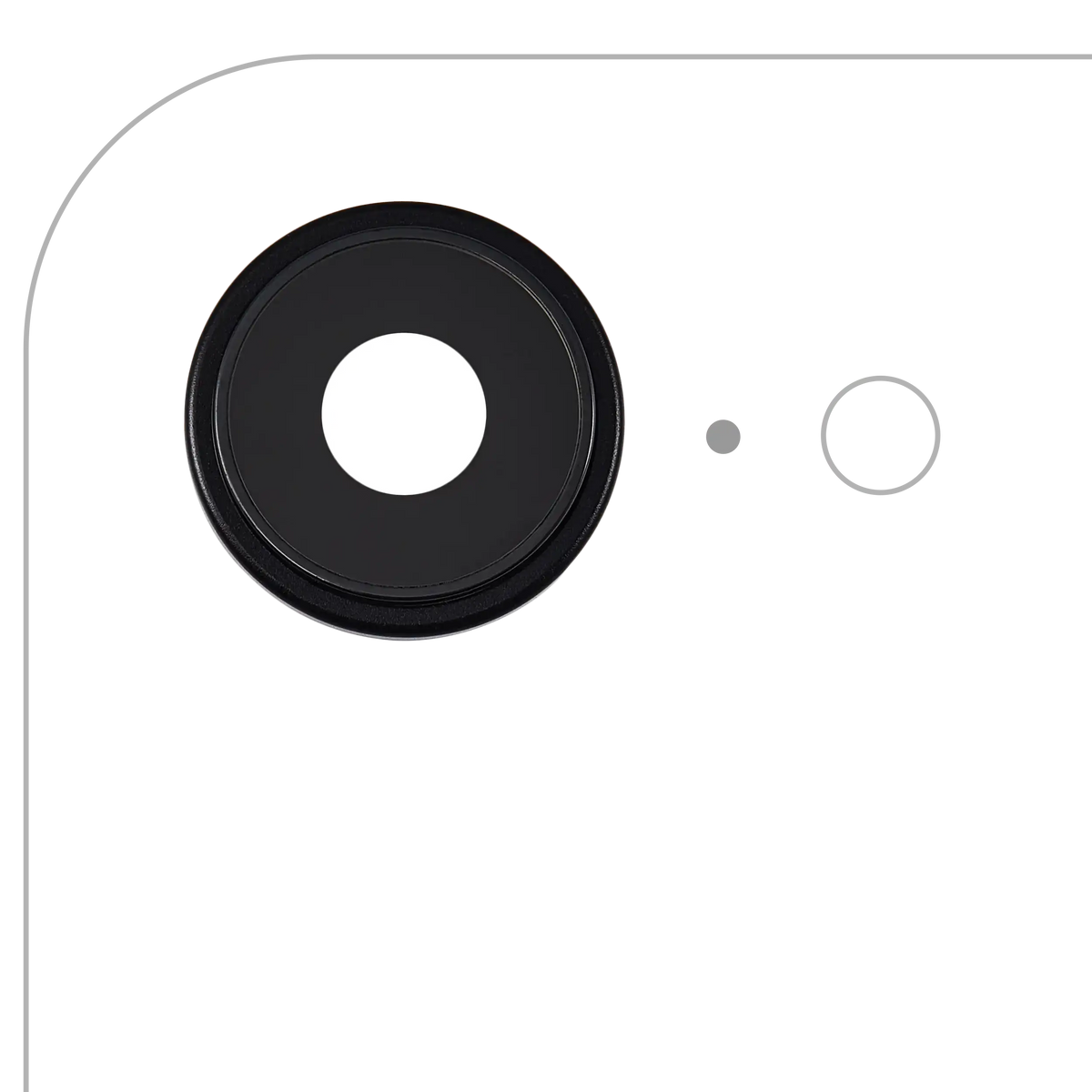 Back Camera Lens With Bracket & Bezel For iPhone 16e / 17e (Premium) (Black) - product image 1