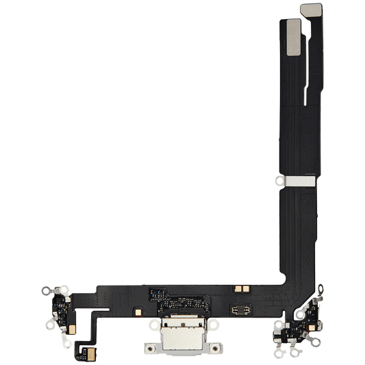 Charging Port Flex Cable For iPhone 16 Plus (Premium) (White)