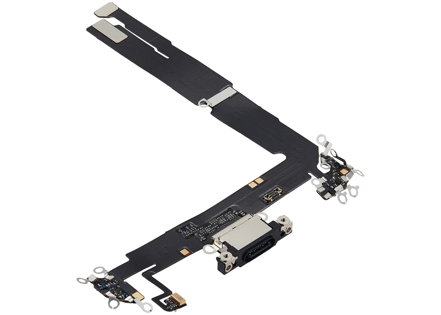 Charging Port Flex Cable For iPhone 16 Plus (Premium) (Black)