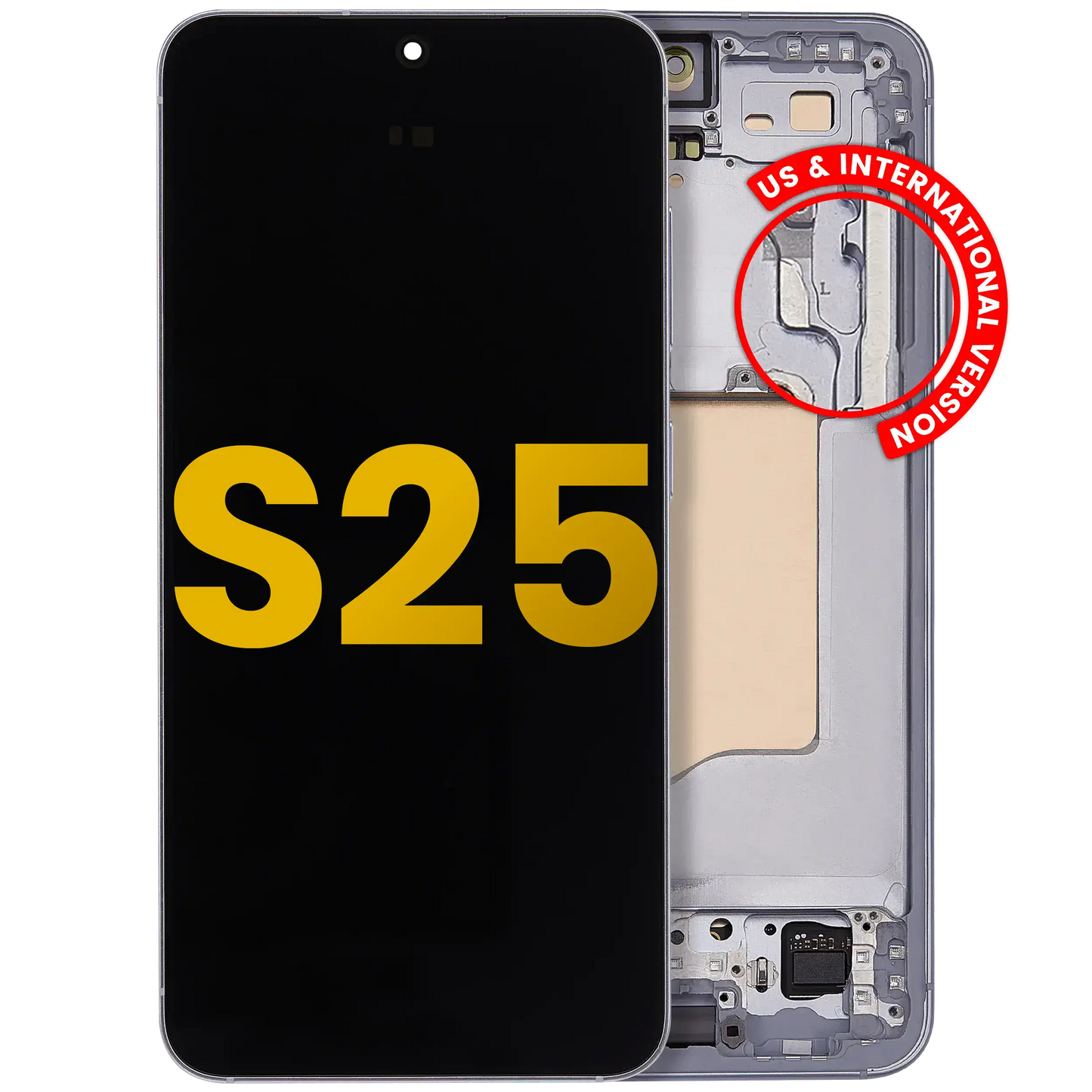 OLED Assembly With Frame For Samsung Galaxy S25 5G (US & International) (Refurbished) (Icy Blue)
