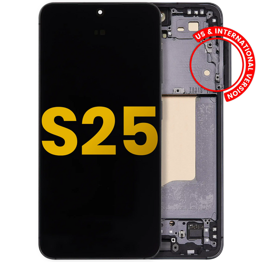 OLED Assembly With Frame For Samsung Galaxy S25 5G (US & International) (Refurbished) (Blue Black)