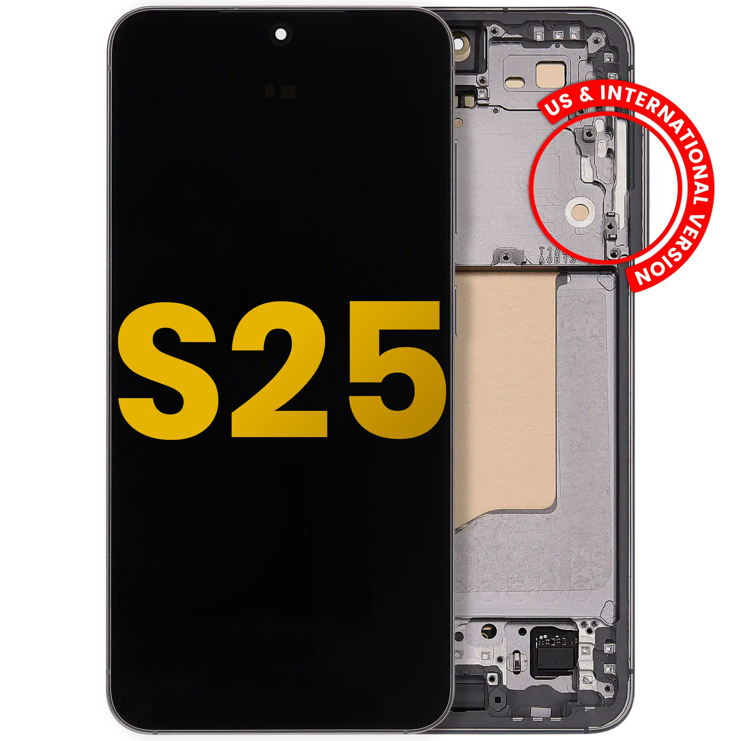 OLED Assembly With Frame For Samsung Galaxy S25 5G (US & International) (Refurbished) (Silver Shadow)