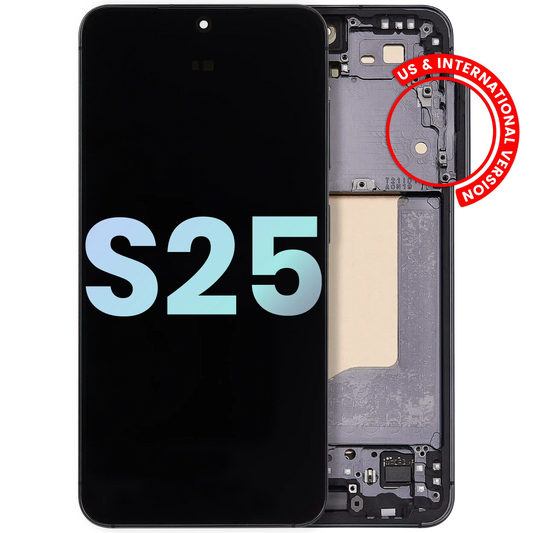 OLED Assembly With Frame For Samsung Galaxy S25 5G (US & International) (Service Pack) (Blue Black)