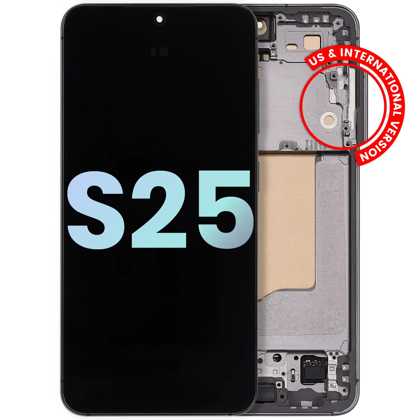 OLED Assembly With Frame For Samsung Galaxy S25 5G (US & International) (Service Pack) (Silver Shadow)