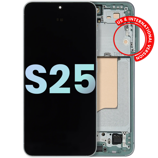 OLED Assembly With Frame For Samsung Galaxy S25 5G (US & International) (Service Pack) (Mint)