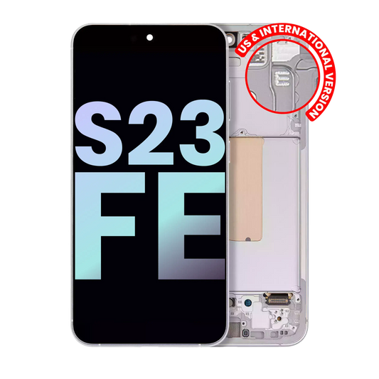 OLED Assembly With Frame For Samsung Galaxy S23 FE 5G (US & International Version) (Service Pack) (Mint / Cream / Purple / Indigo / Tangerine)