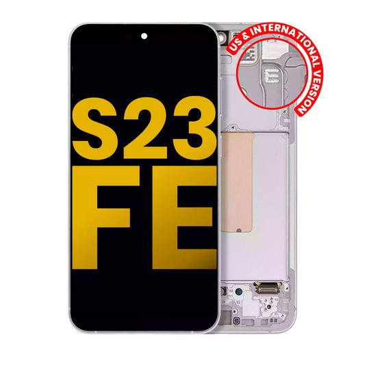 OLED Assembly With Frame For Samsung Galaxy S23 FE 5G (US & International Version) (Refurbished) (Mint / Cream / Purple / Indigo / Tangerine)