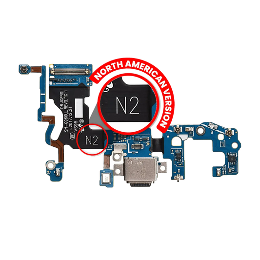 Charging Port With Flex Cable For Samsung Galaxy S9 (G960U) (US Version) (Service Pack)