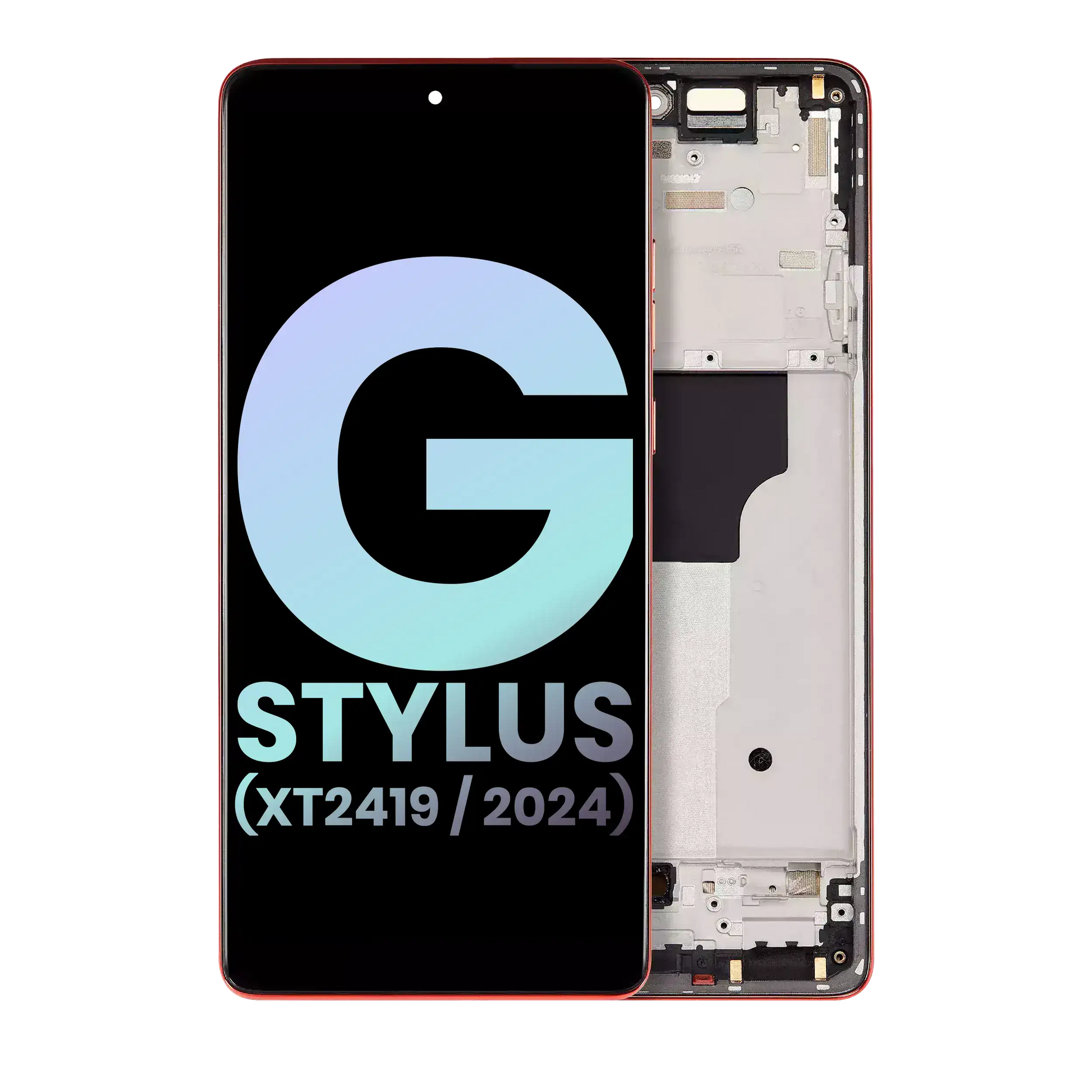 OLED Assembly With Frame For Motorola Moto G Stylus 5G (XT2419 / 2024) (Genuine OEM) (Scarlet Wave) replacement part SKU 107082019713 image 1