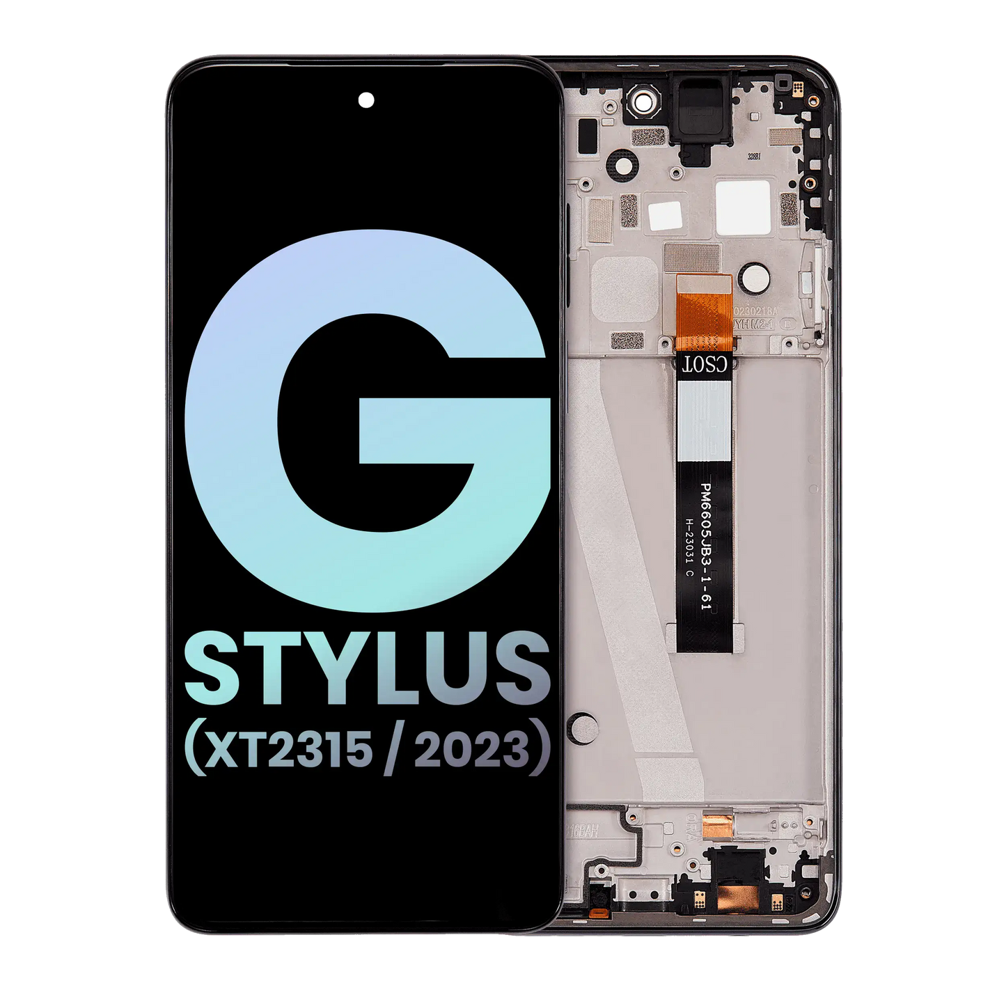 LCD Assembly With Frame For Motorola Moto G Stylus 5G (XT2315 / 2023) (Genuine OEM) (Cosmic Black) replacement part SKU 107082242253 image 1