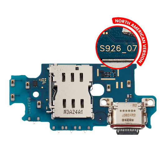 Charging Port Board With Sim Card Reader For Samsung Galaxy S24 Plus 5G (S926U) (US Version) (Premium)