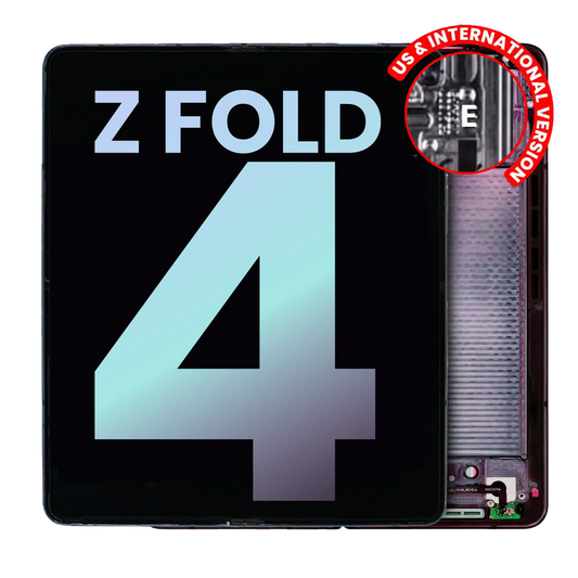 Samsung replacement part: Inner OLED Assembly With Frame For Samsung Galaxy Z Fold 4 5G (US & International) (Service Pack) (Burgundy)
