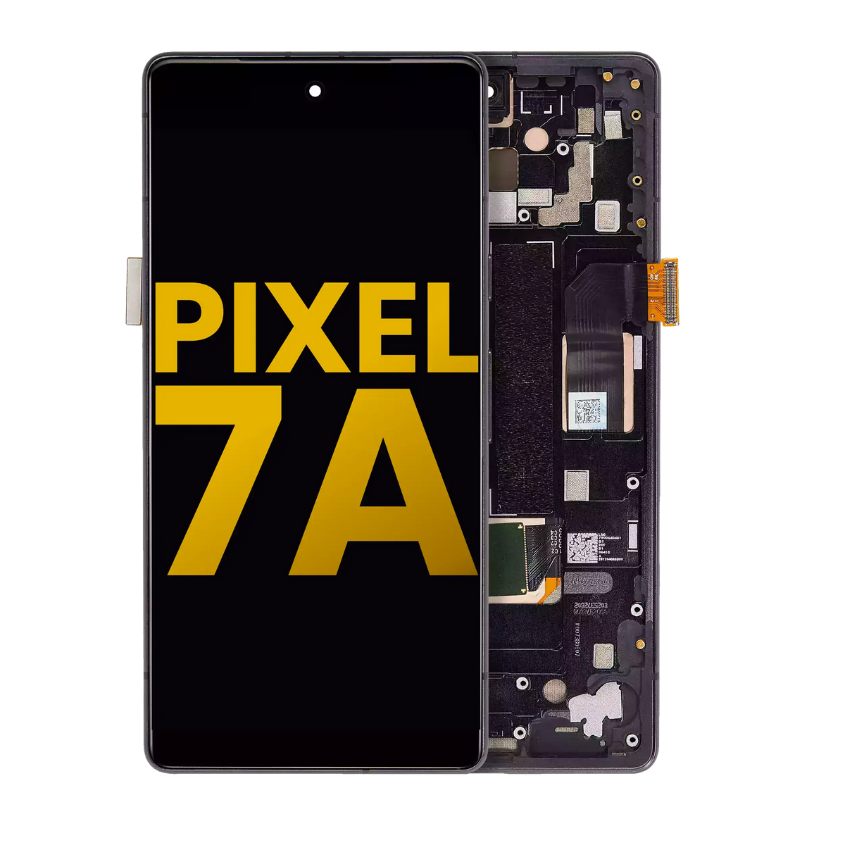 OLED Assembly With Frame (With Fingerprint Sensor ) For Google Pixel 7a 5G (Refurbished) (Charcoal) - replacement part product view