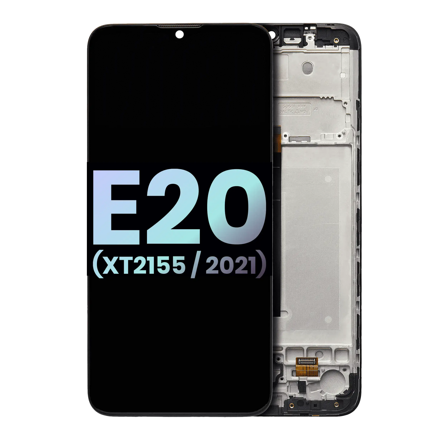 LCD Assembly With Frame for Moto E20 (XT2155 / 2021) - Motorola screen replacement part, SKU 107082113041, product image 1