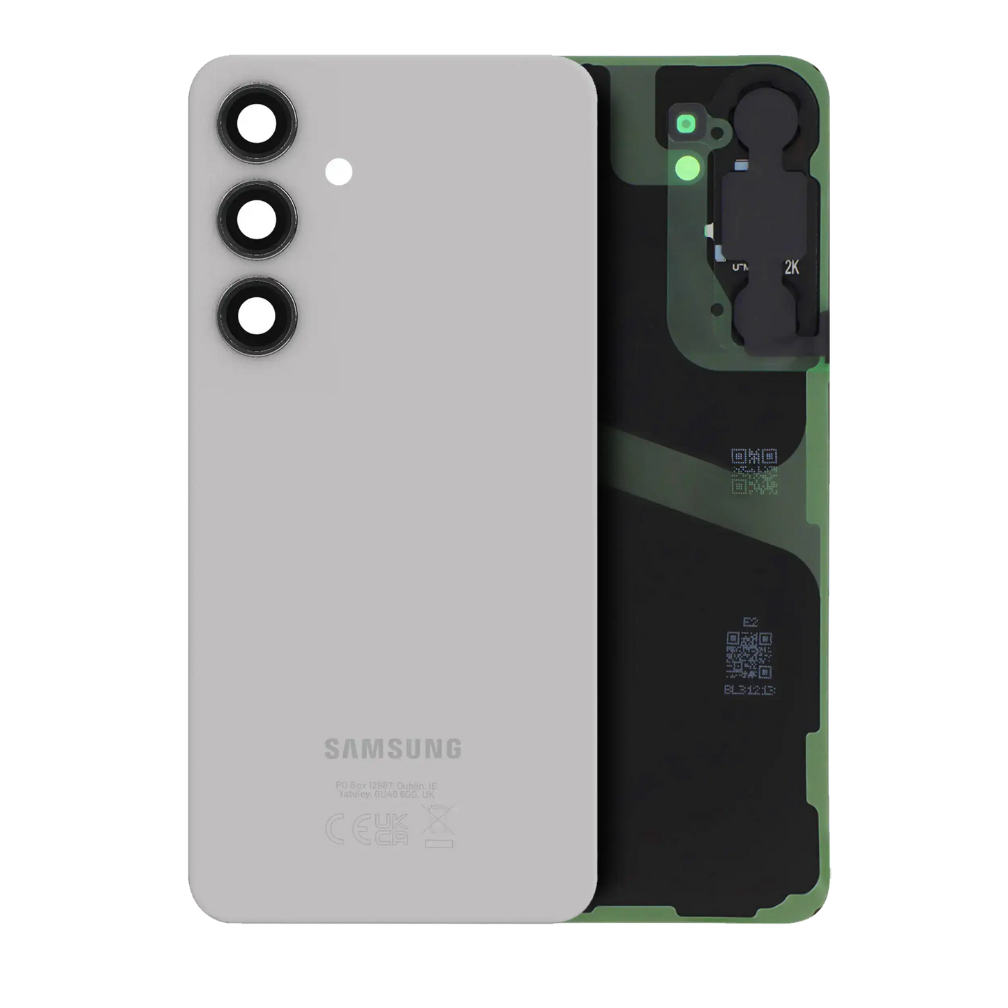 Back Cover Glass With Camera Lens For Samsung Galaxy S24 Plus (Service Pack) (Marble Gray)