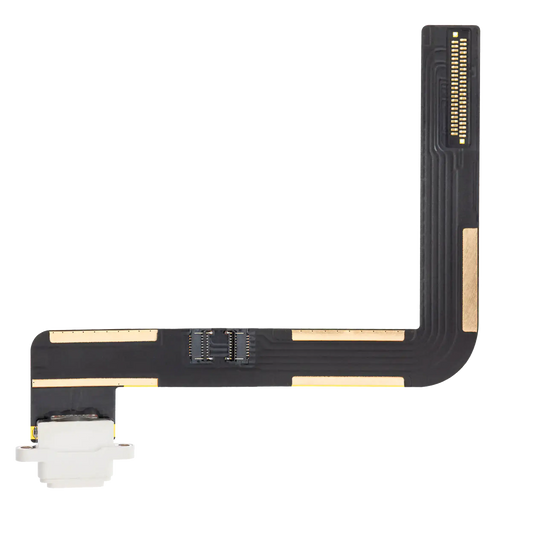Charging Port Flex Cable For iPad Air 1 / iPad 5 (2017) / iPad 6 (2018) (Soldering Required) (Premium) (White)