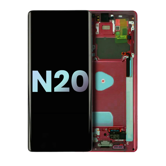 OLED Assembly With Frame For Samsung Galaxy Note 20 5G (Service Pack) (Mystic Red)