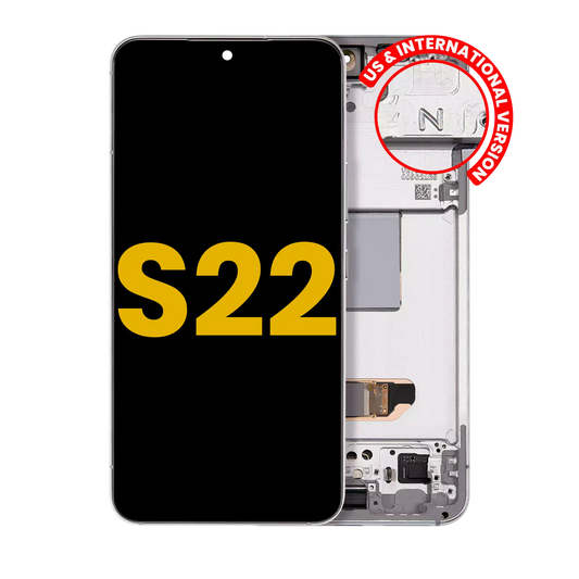 OLED Assembly With Frame For Samsung Galaxy S22 5G (US & International Version) (Refurbished) (White)