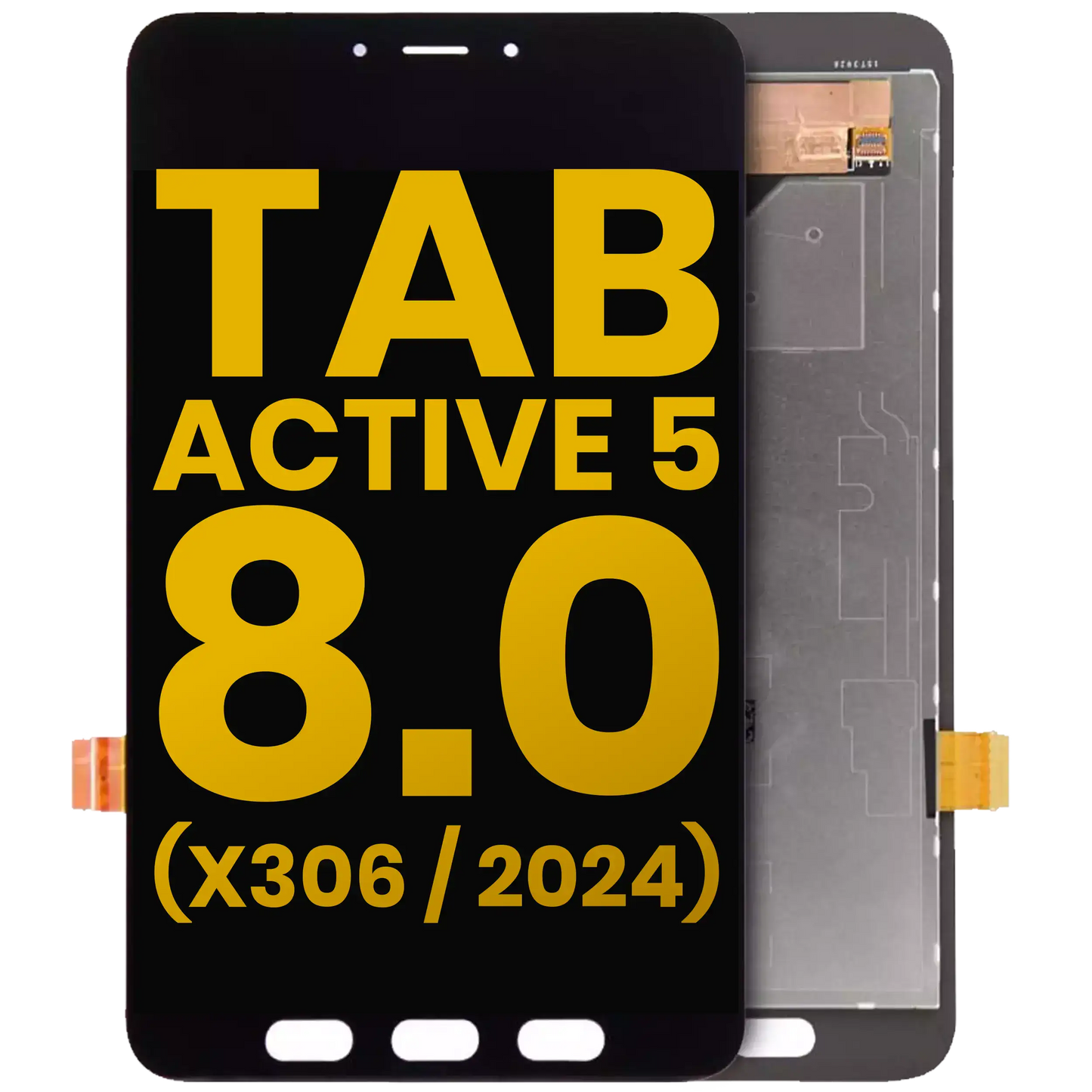 LCD Assembly Without Frame For Samsung Galaxy Tab Active 5 8.0" (X306 / X300 / X308) (2024) (Refurbished) (Black) Samsung Galaxy Tab Active replacement part - product image 1