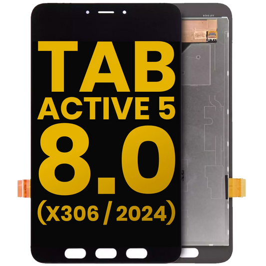 LCD Assembly Without Frame For Samsung Galaxy Tab Active 5 8.0" (X306 / X300 / X308) (2024) (Refurbished) (Black) Samsung Galaxy Tab Active replacement part - product image 1