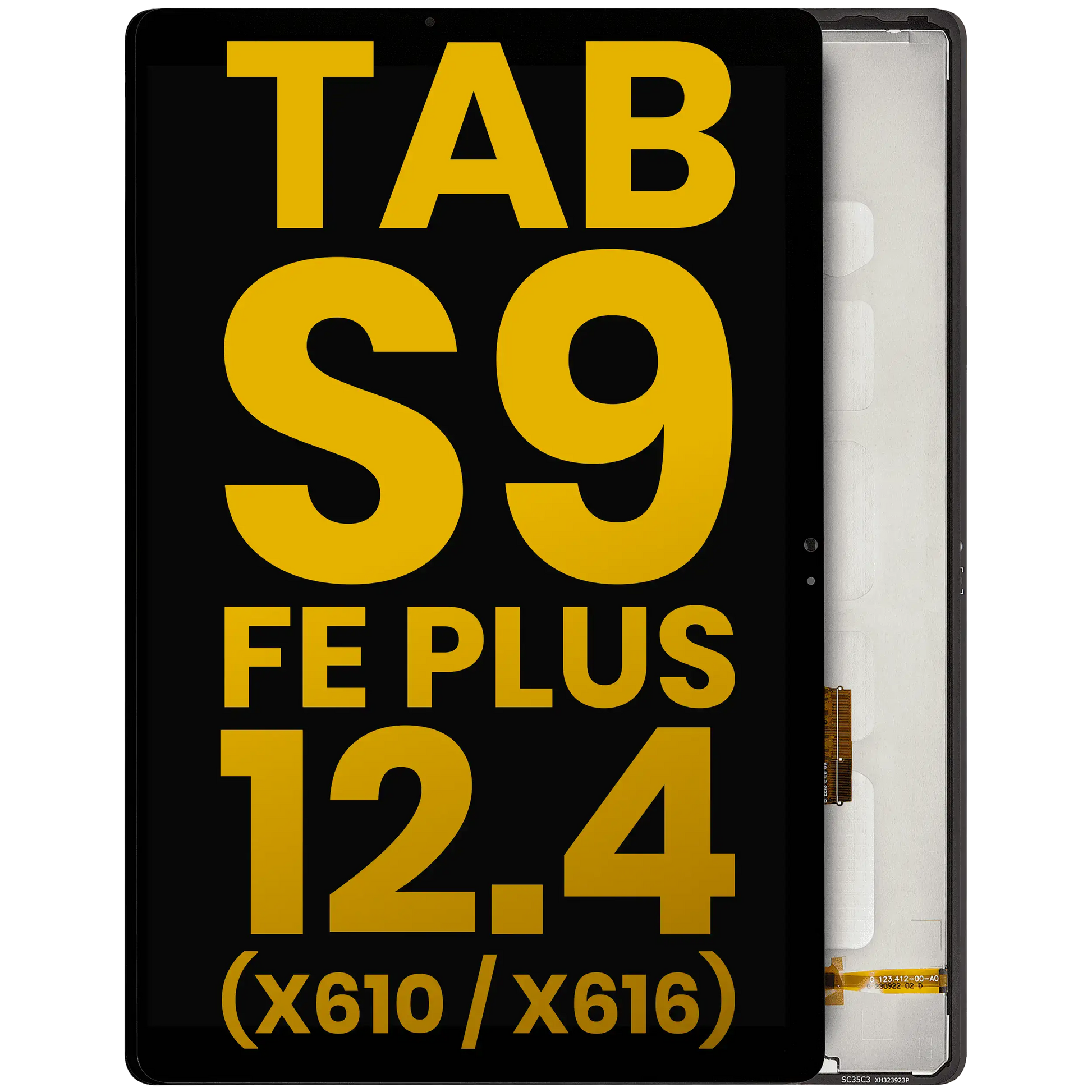 LCD Assembly Without Frame Compatible For Samsung Galaxy Tab S9 FE Plus 12.4" (X610 / X616) (2023) (Refurbished) (Black) - product image 1