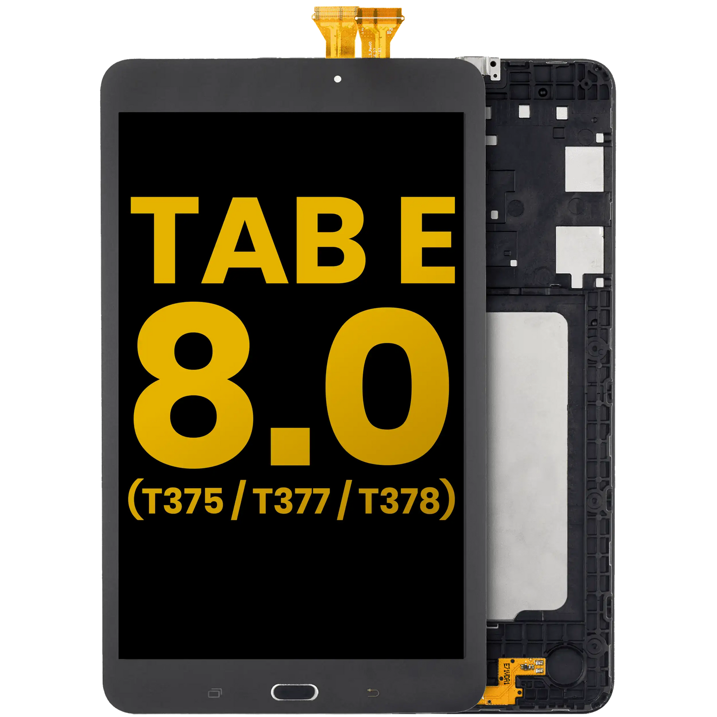 LCD Assembly With Frame For Samsung Galaxy Tab E 8.0" (T375 / T377 / T378) (2016) (Refurbished) (Black) Samsung Galaxy Tab replacement part image 1