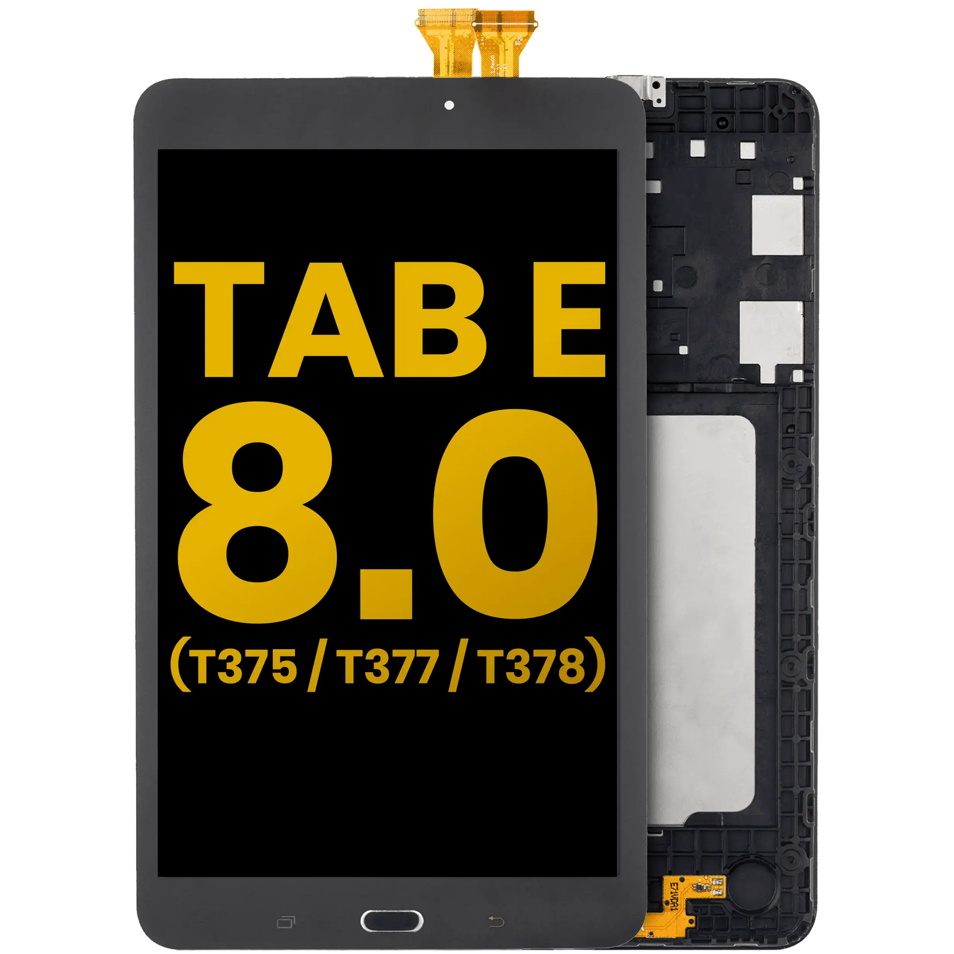 LCD Assembly With Frame For Samsung Galaxy Tab E 8.0" (T375 / T377 / T378) (2016) (Refurbished) (Black) Samsung Galaxy Tab replacement part image 1