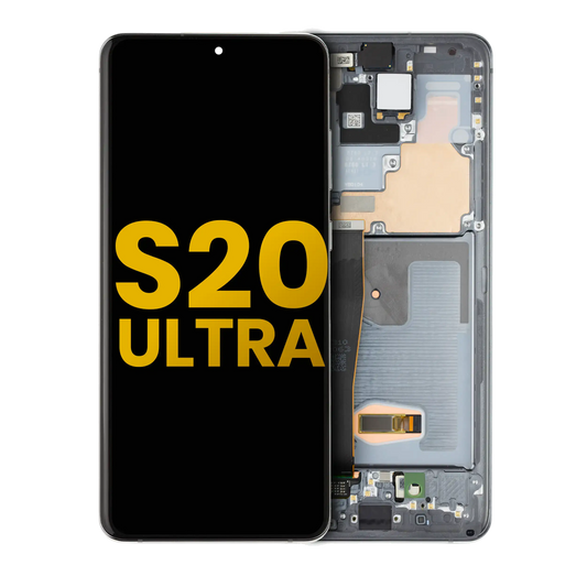OLED Assembly With Frame For Samsung Galaxy S20 Ultra 5G (Refurbished) (Cosmic Gray)