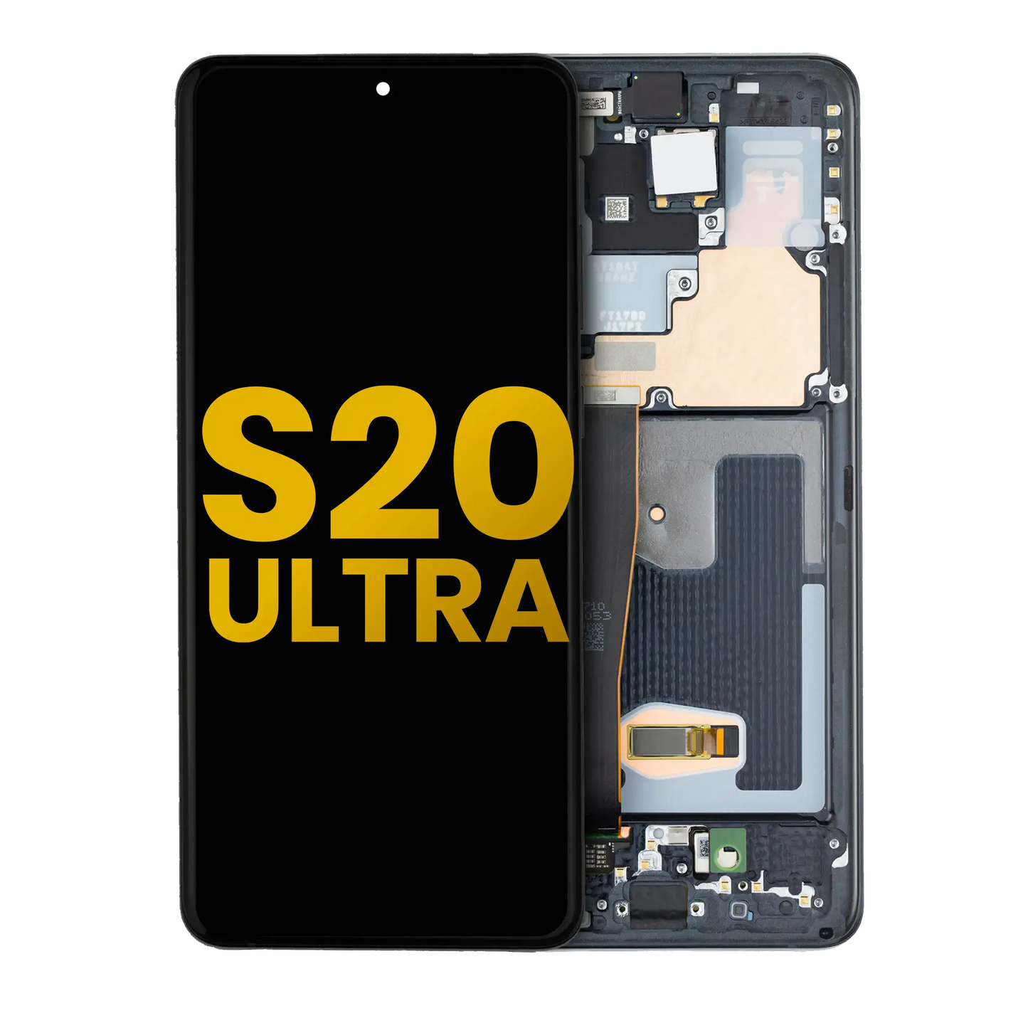 OLED Assembly With Frame For Samsung Galaxy S20 Ultra 5G (Refurbished) (Cosmic Black)