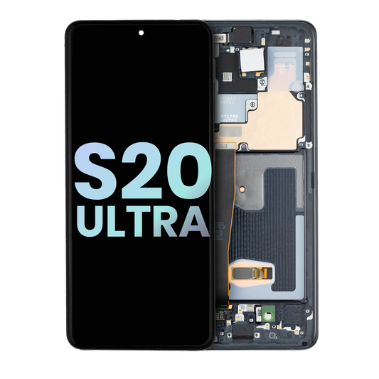 OLED Assembly With Frame For Samsung Galaxy S20 Ultra 5G (Service Pack) (Cosmic Black)