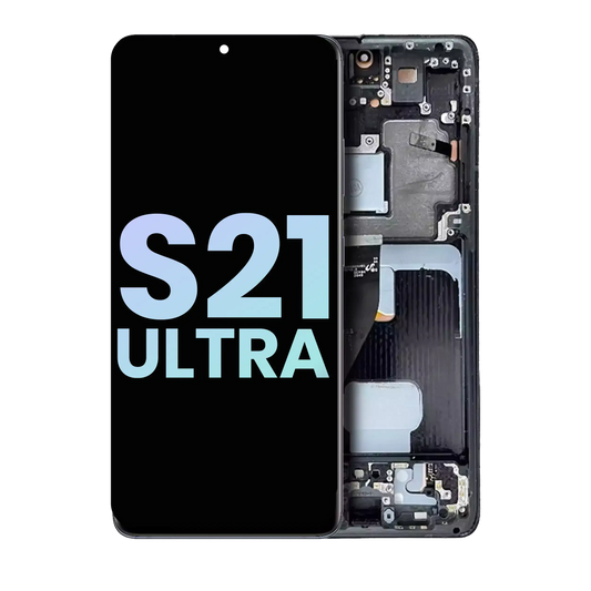 OLED Assembly With Frame For Samsung Galaxy S21 Ultra 5G (Service Pack) (Phantom Navy)