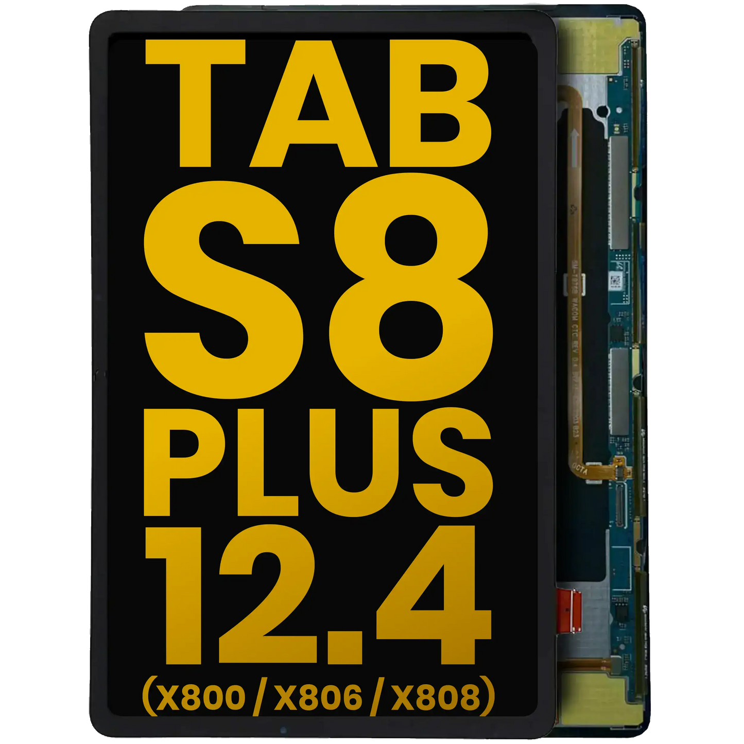 OLED Assembly Without Frame Compatible For Samsung Galaxy Tab S8 Plus 12.4" (X800 / X806 / X808) ( 2022) (Refurbished) (Black) - product image 1