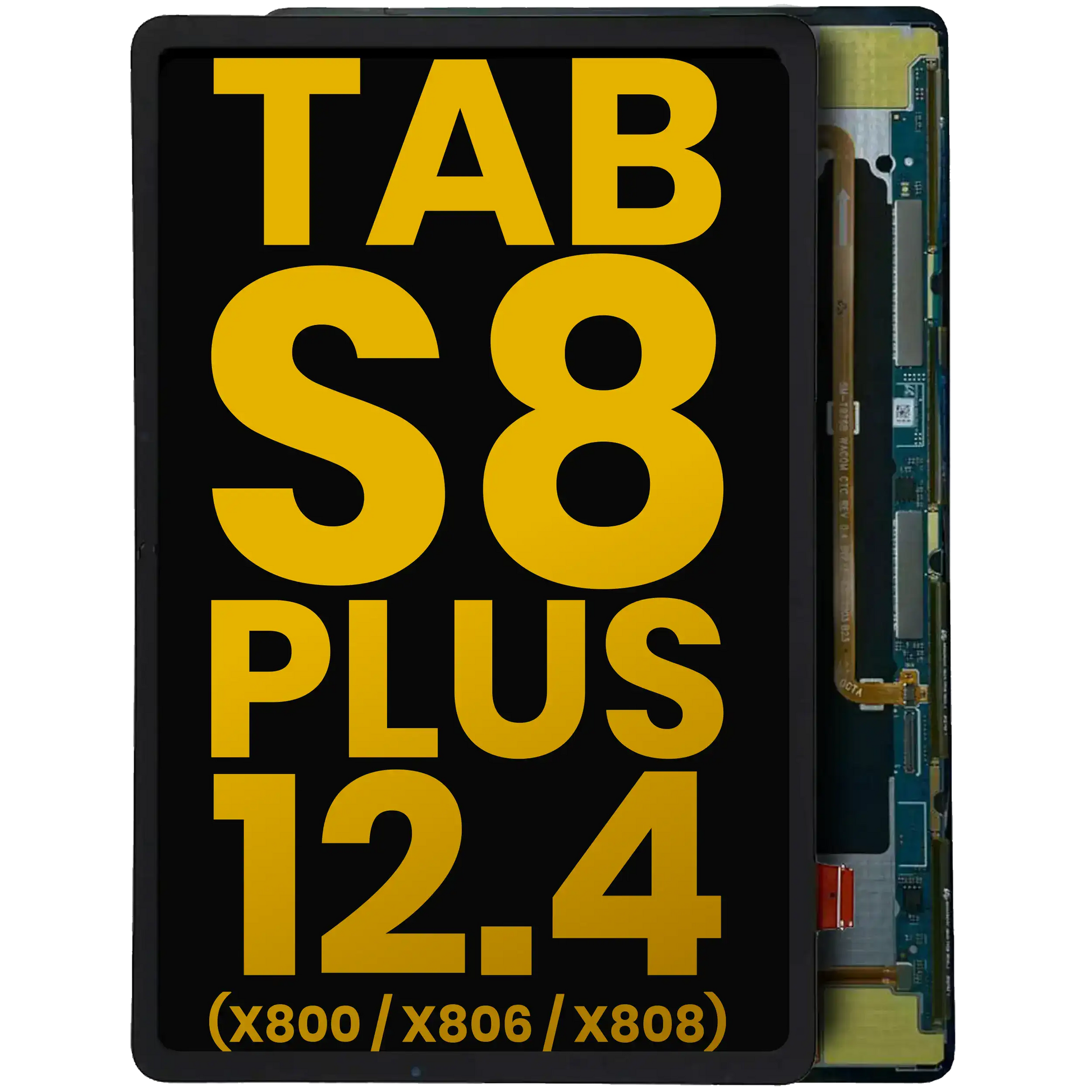 OLED Assembly Without Frame Compatible For Samsung Galaxy Tab S8 Plus 12.4" (X800 / X806 / X808) ( 2022) (Refurbished) (Black) - product image 1