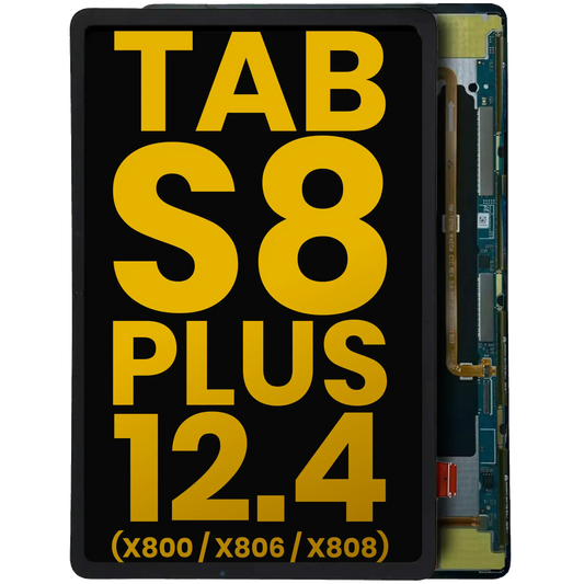 OLED Assembly Without Frame Compatible For Samsung Galaxy Tab S8 Plus 12.4" (X800 / X806 / X808) ( 2022) (Refurbished) (Black) - product image 1