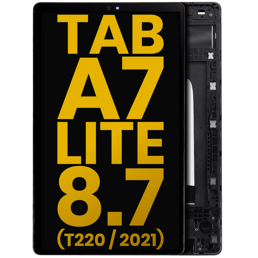 LCD Assembly With Frame For Samsung Galaxy Tab A7 Lite 8.7" (2021) (T220) (WiFi Version) (Refurbished) (Black) - Samsung Galaxy Tab A7 Lite 8.7" (2021) Replacement Parts - SKU 107082077983 - product image 1