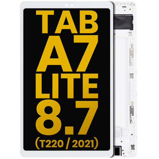 LCD Assembly With Frame For Samsung Galaxy Tab A7 Lite 8.7" (2021) (T220) (WiFi Version) (Refurbished) (White) - Samsung Galaxy Tab A7 Lite 8.7" (2021) Replacement Parts - SKU 107082077982 - product image 1