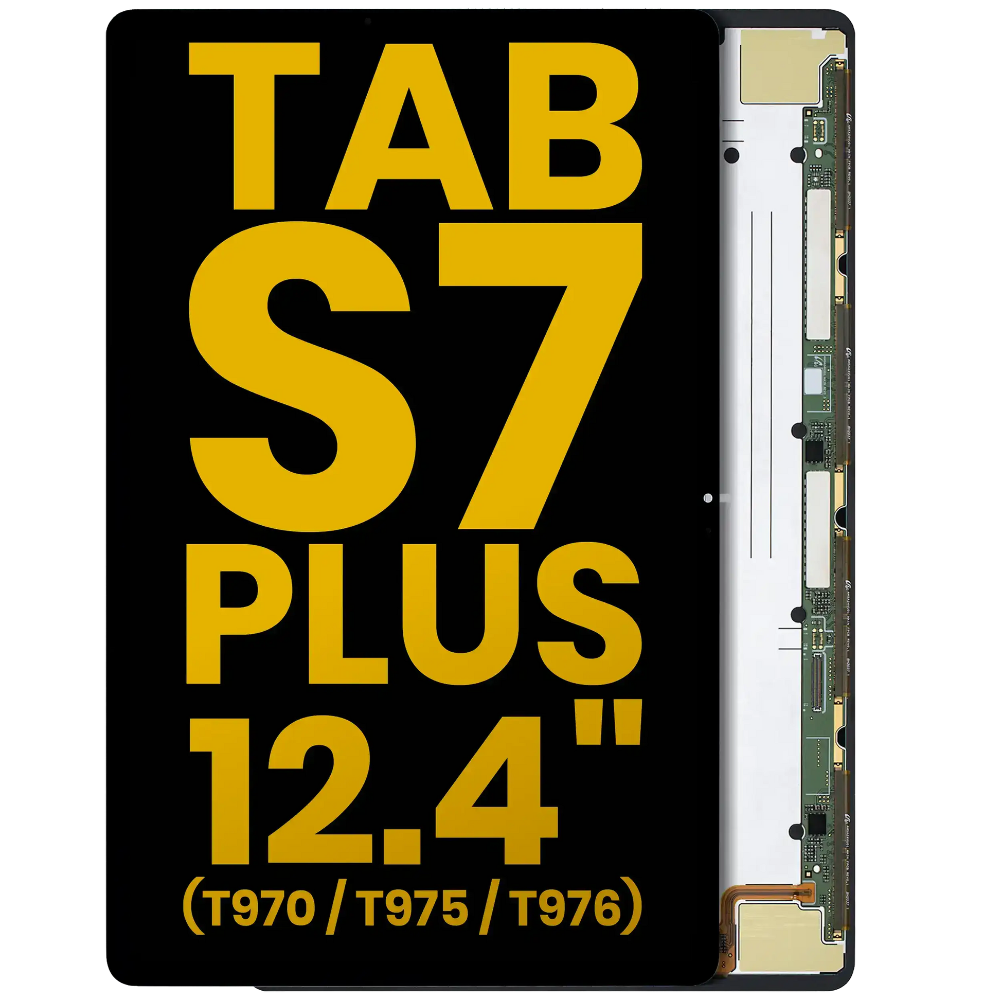 OLED Assembly Without Frame Compatible For Samsung Galaxy Tab S7 Plus 12.4" (T970 / T975 / T976) (2020) (Refurbished) (Black) - product image 1
