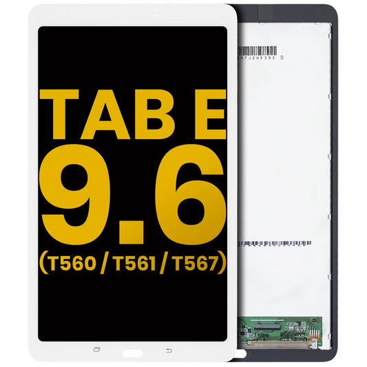 LCD Assembly Without Frame For Samsung Galaxy Tab E 9.6" (T560 / T561 / T567) (2015) (Refurbished) (White) Samsung Galaxy Tab replacement part image 1