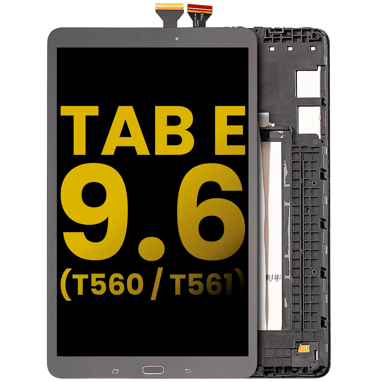 LCD Assembly With Frame For Samsung Galaxy Tab E 9.6" (T560 / T561 / T567) (2015) (Refurbished) (Black) Samsung Galaxy Tab replacement part image 1