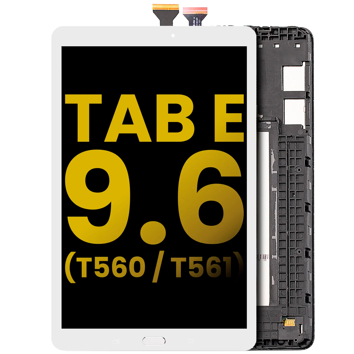 LCD Assembly With Frame For Samsung Galaxy Tab E 9.6" (T560 / T561 / T567) (2015) (Refurbished) (White) Samsung Galaxy Tab replacement part image 1