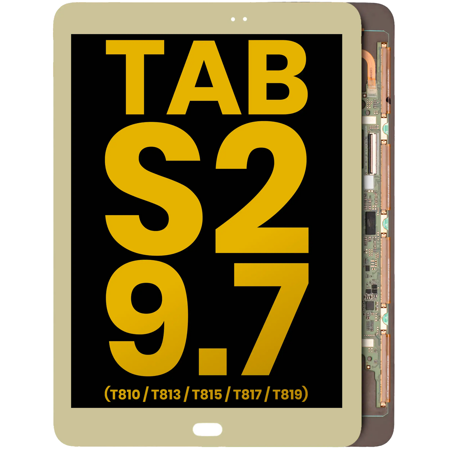 OLED Assembly Without Frame Compatible For Samsung Galaxy Tab S2 9.7" (T810 / T813 / T815 / T817 / T819) (2015) (Refurbished) (Gold) - product image 1