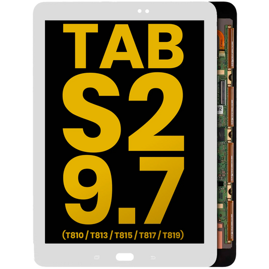 OLED Assembly Without Frame Compatible For Samsung Galaxy Tab S2 9.7" (T810 / T813 / T815 / T817 / T819) (2015) (Refurbished) (White) - product image 1
